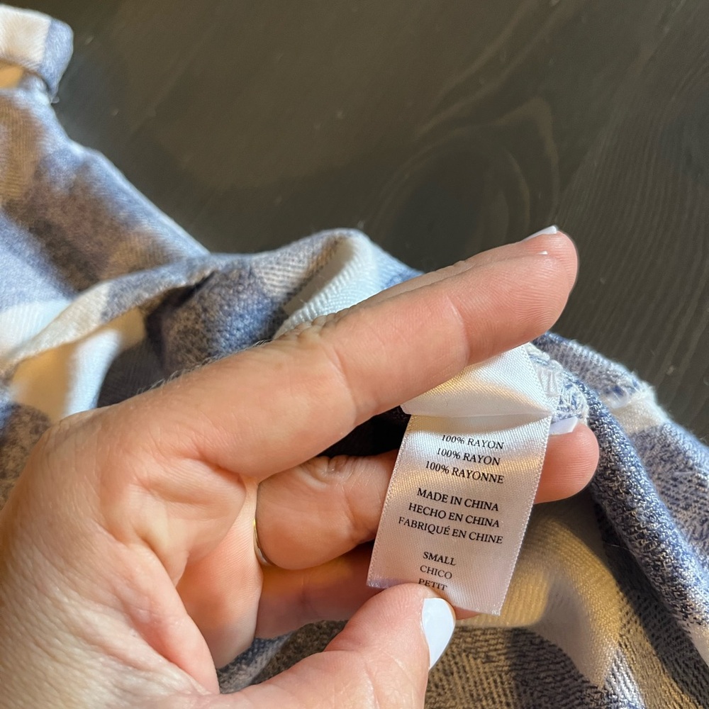 Rails Checkered Cuff Sleeve Button Down Shirt - image 8